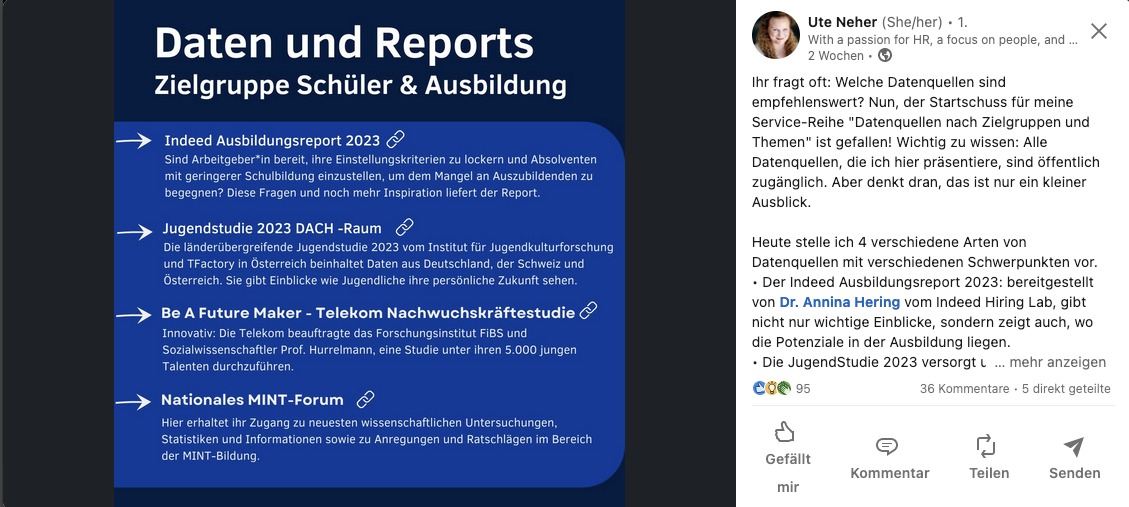 Ideen für eine bessere Arbeitswelt: re:publica, Datenquellen & Beispiele | „Datenquellen nach Zielgruppen und Themen"